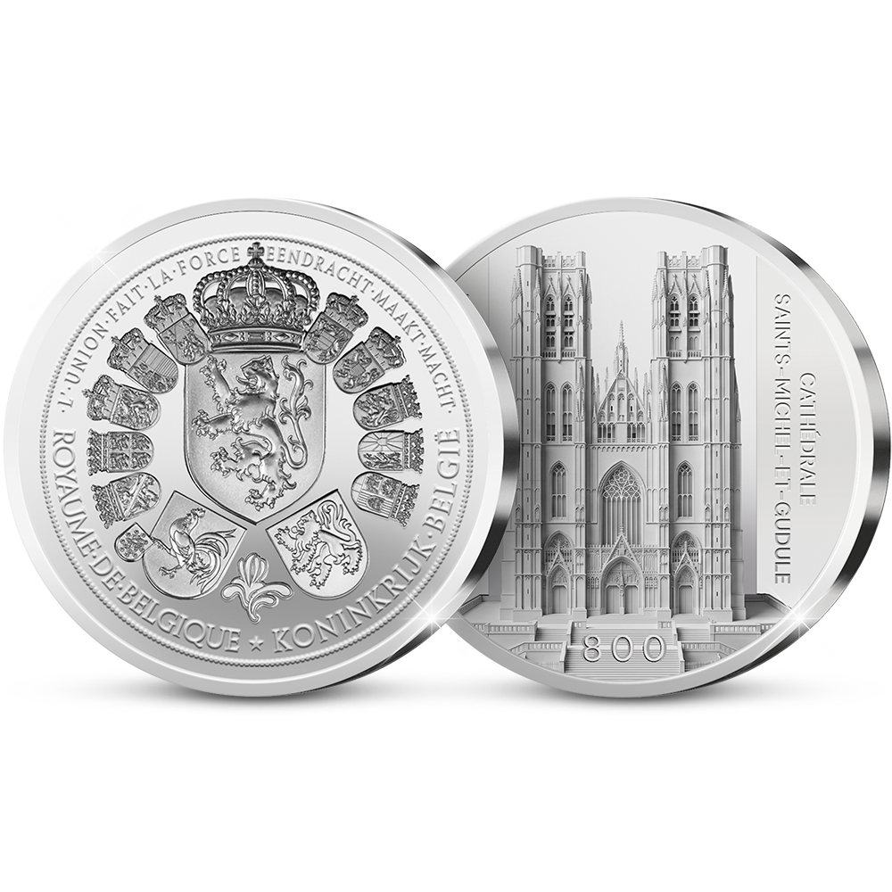 De Belgische Herdenkingsuitgifte "Sint-Michiels- en Sint-Goedelekathedraal 800 jaar"