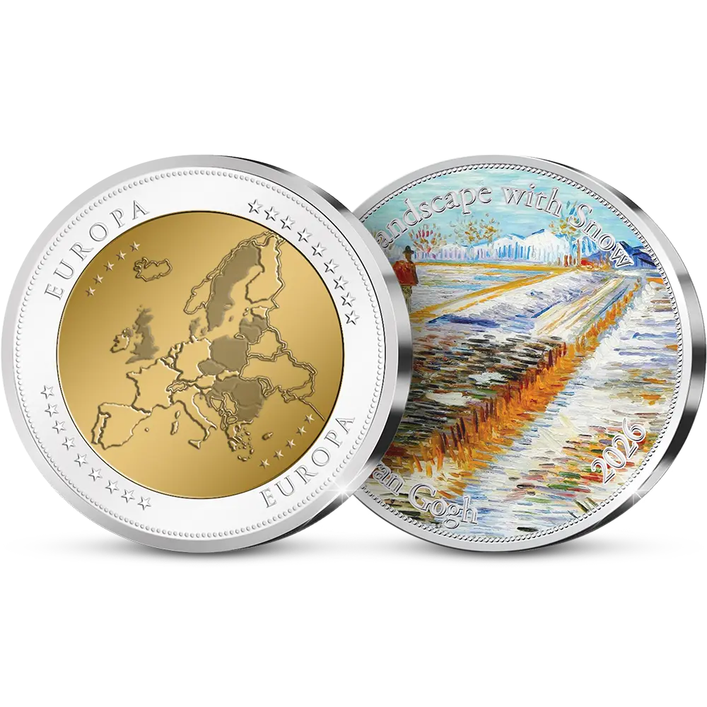 De Vincent van Gogh EUROPA Herdenkingsuitgifte: Winter 2026 'Landschap met Sneeuw 1888'