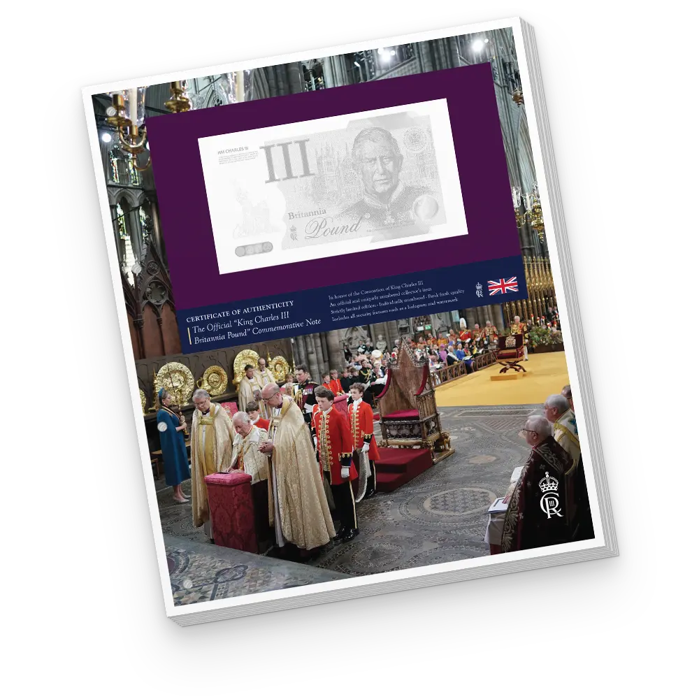 Het originele Koning Charles III ‘Britannia Pound’ Bankbiljet van Engeland