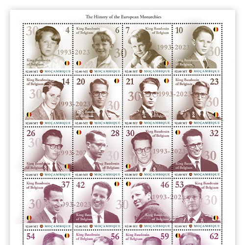 Het Officiële “Koning Boudewijn Levensweg” Postzegelvel