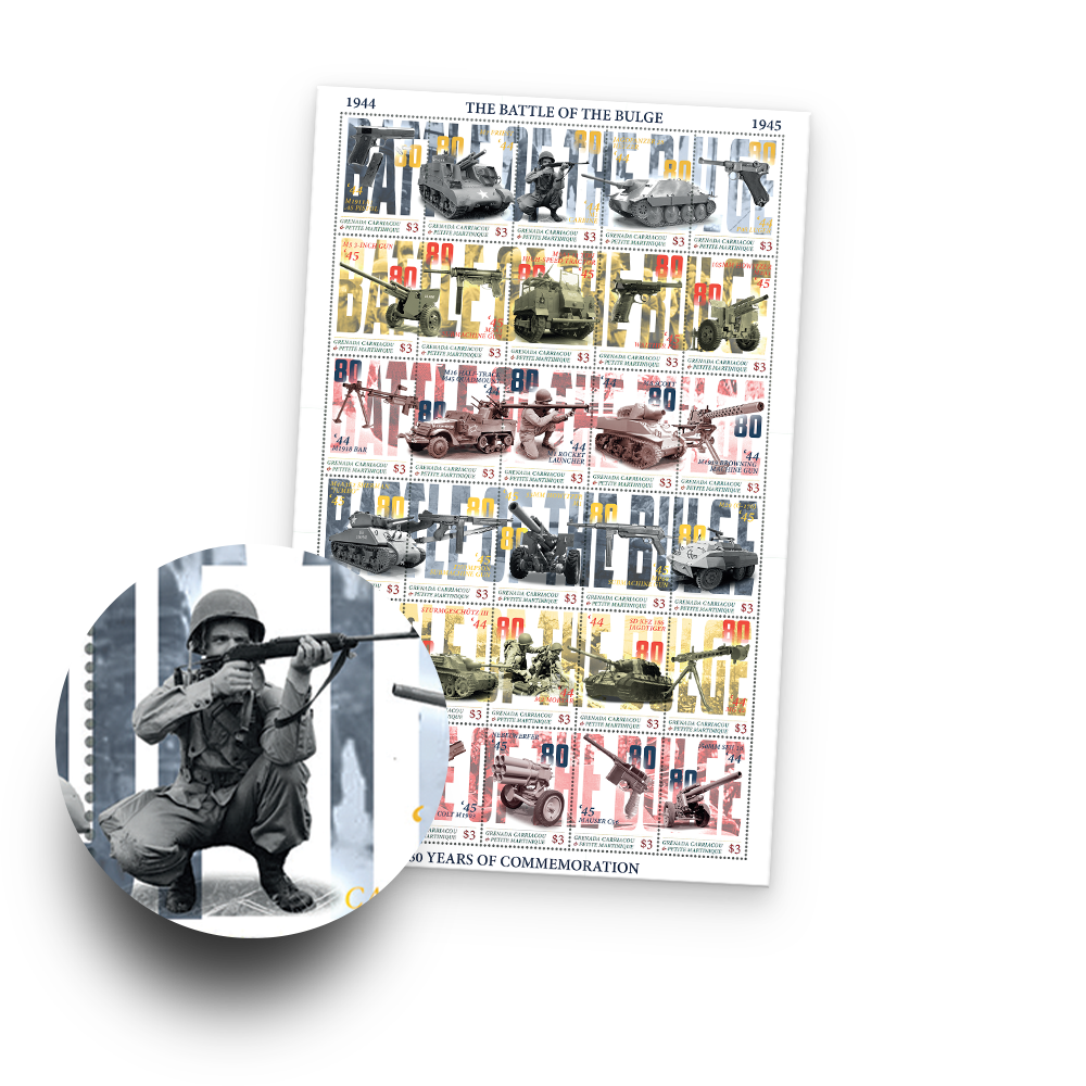 De Internationale Postzegelcollectie De Slag om de Ardennen 80 Jaar