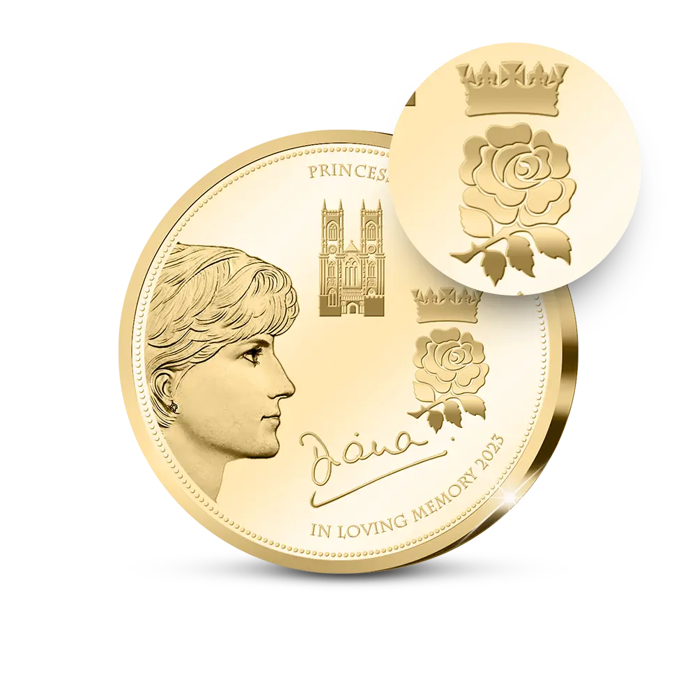 De originele “Diana, Princess of Wales” Herdenkingsuitgifte van Engeland