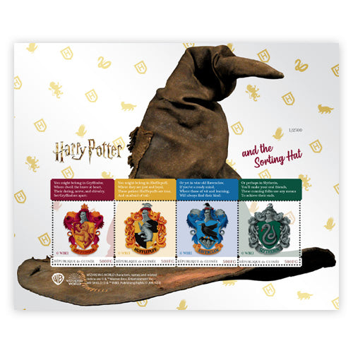 Het Officiële “Harry Potter and the Sorting Hat” Postzegelvel