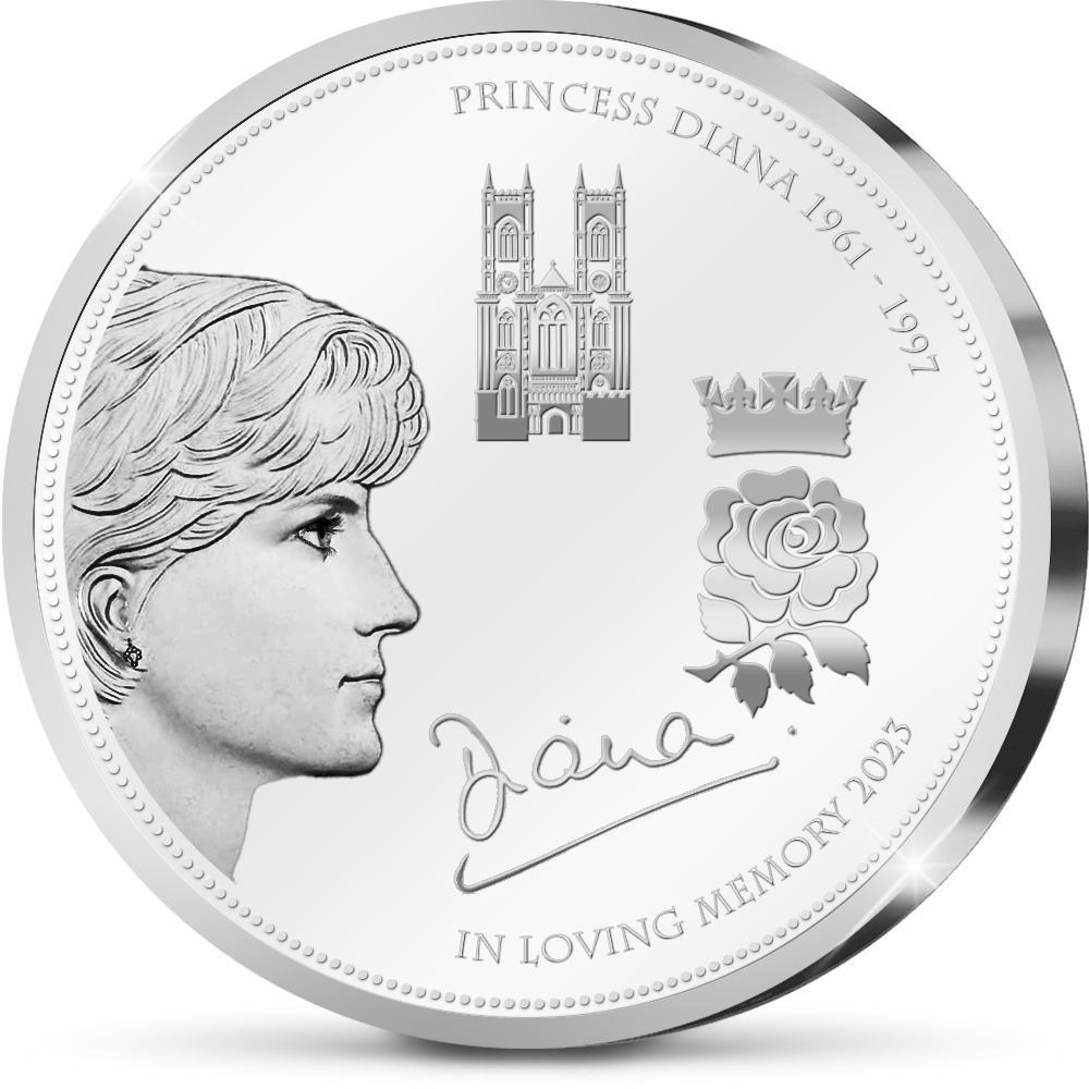De verzilverde “Diana, Princess of Wales” Herdenkingsuitgifte van Engeland