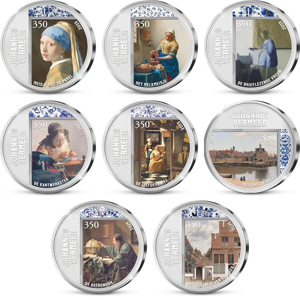 De Nationale Herdenkingscollectie "Johannes Vermeer 350: Een Reis door Tijd en Licht"