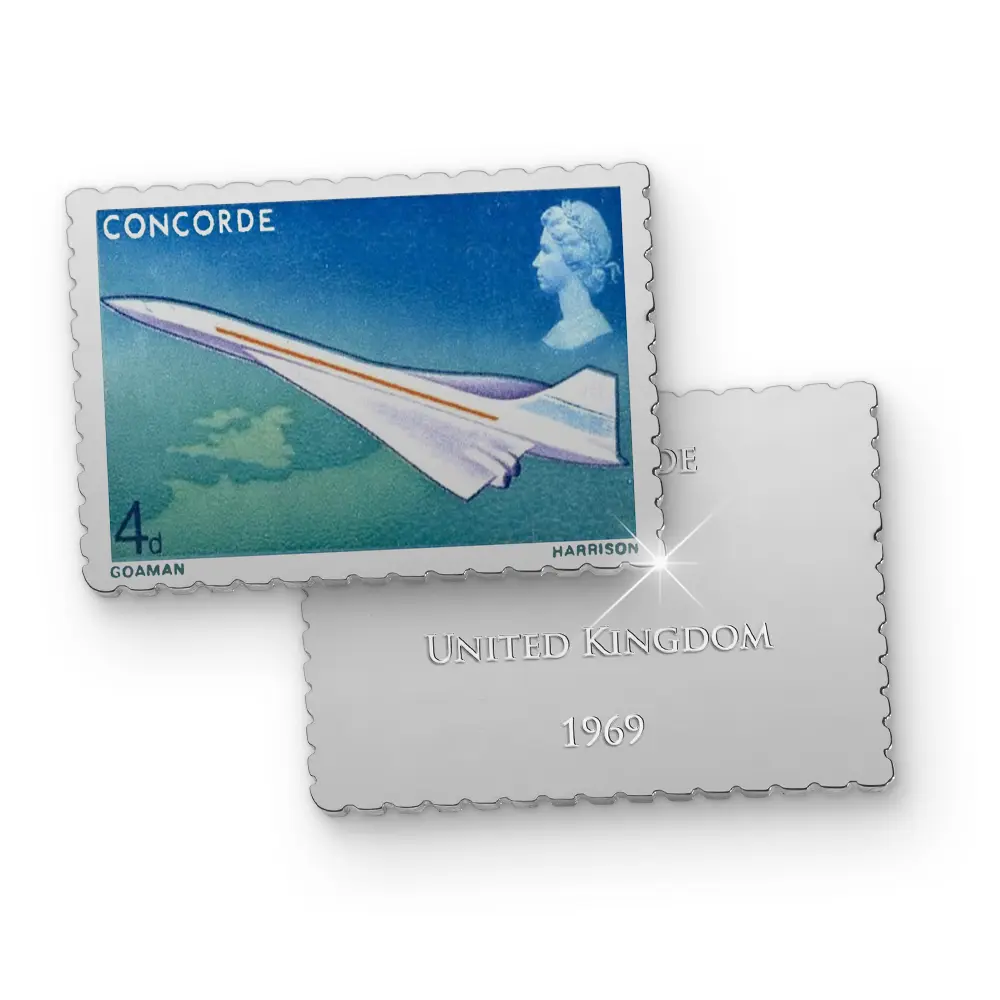 De Verzilverde "20 Years On: Concorde’s Final Flight" Postzegel Prestige Collectie van Engeland