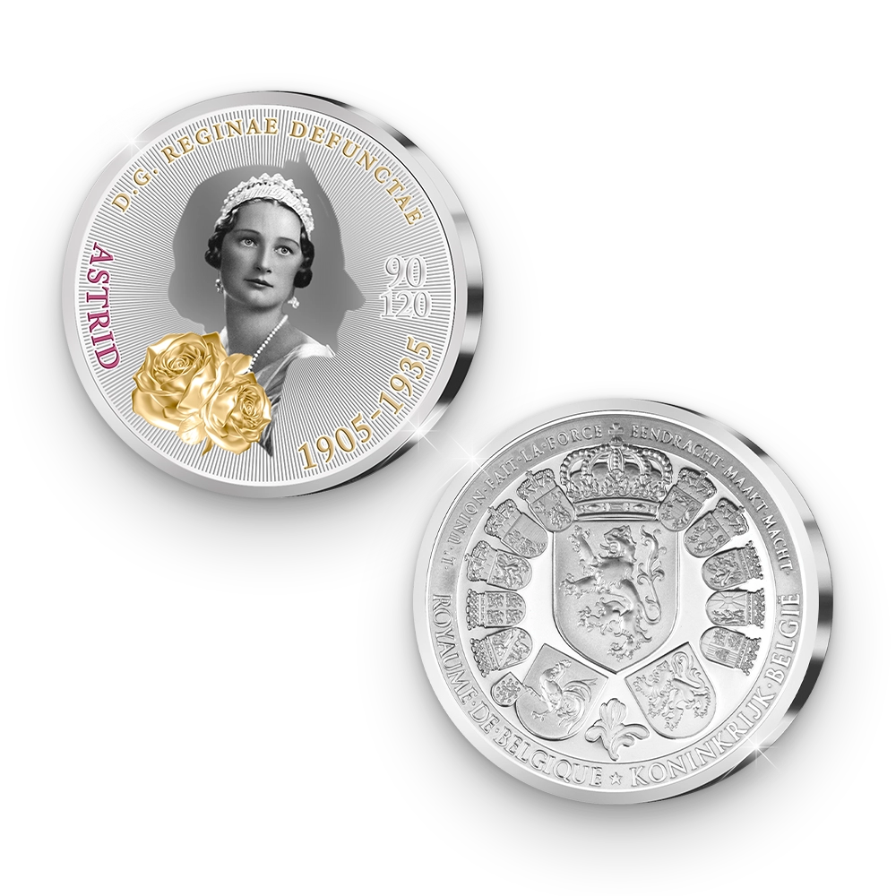 De Primeurslag van de Belgische Herdenkingsuitgifte Dubbeljubileum Koningin Astrid 1905-1935-2025