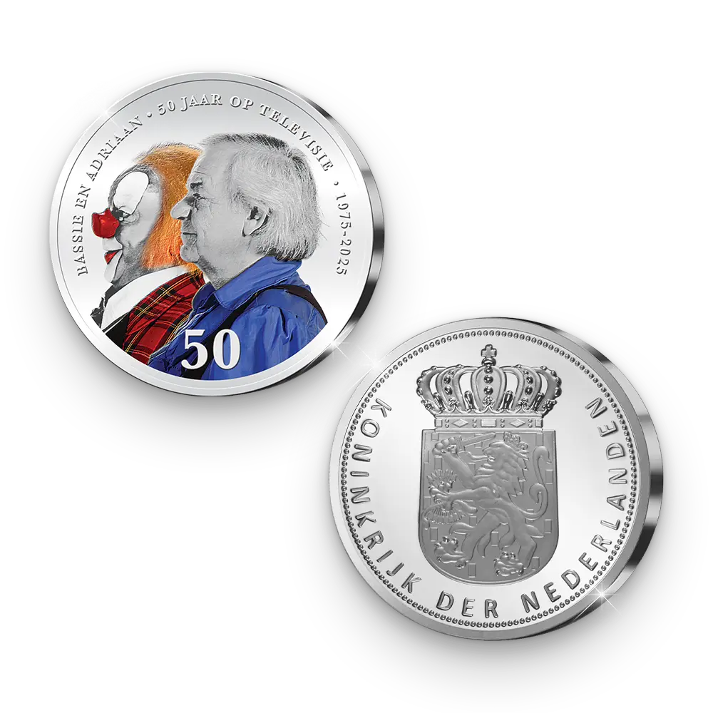 De officiële Herdenkingsuitgifte Bassie & Adriaan 50 Jaar Op Televisie