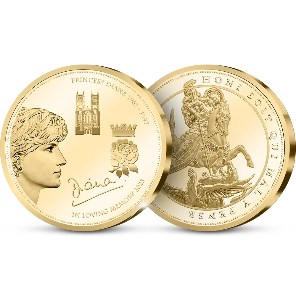 De originele “Diana, Princess of Wales” Herdenkingsuitgifte van Engeland