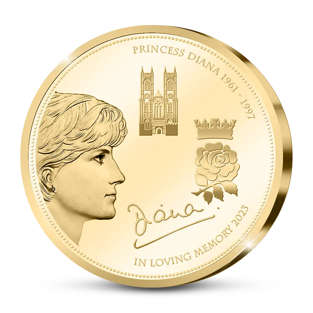 De originele “Diana, Princess of Wales” Herdenkingsuitgifte van Engeland