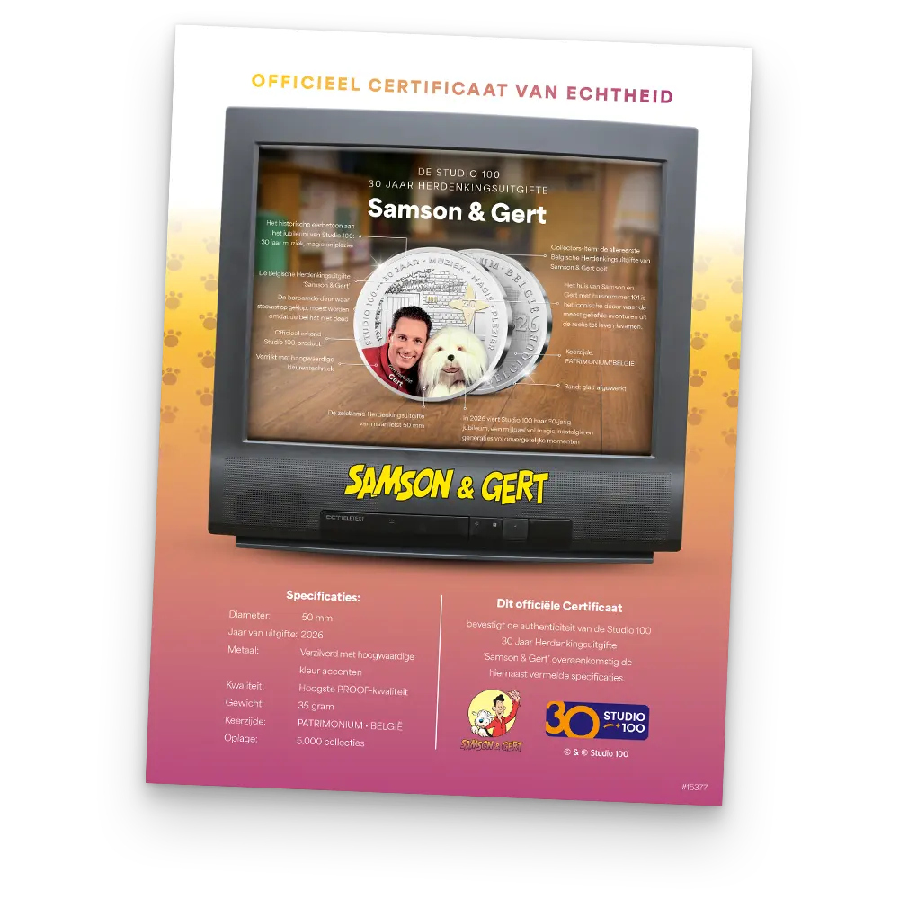 De Studio 100 • 30 Jaar Herdenkingsuitgifte ‘Samson & Gert’