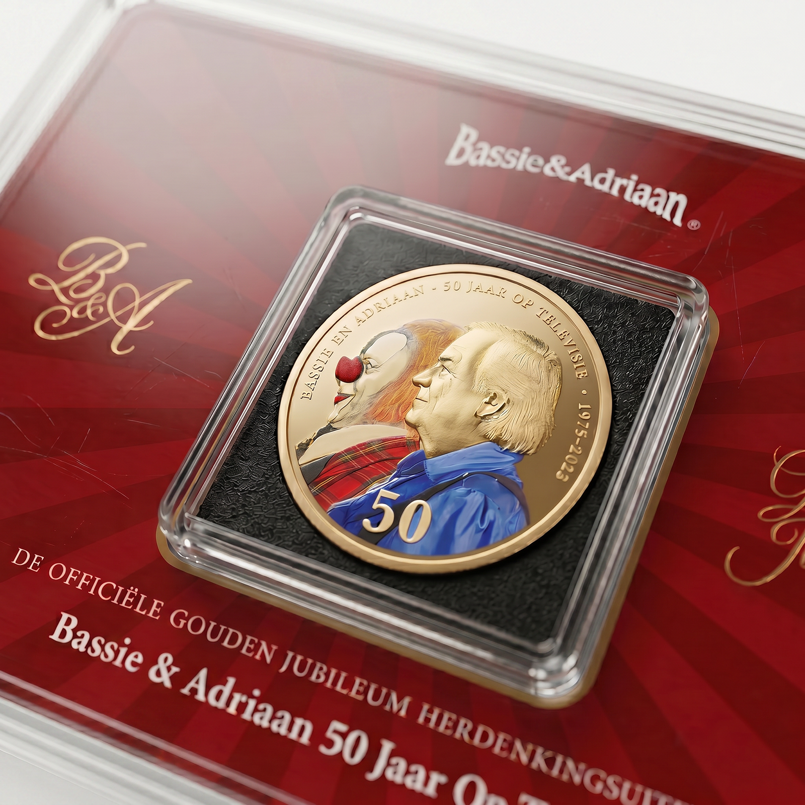 De officiële Herdenkingsuitgifte ‘Bassie & Adriaan Gouden Jubileum’