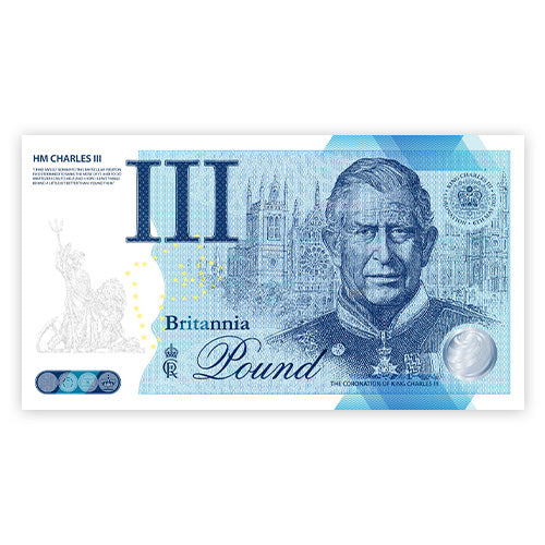 Het Officiële Koning Charles III ‘Britannia Pound’ Bankbiljet 2023 van Engeland