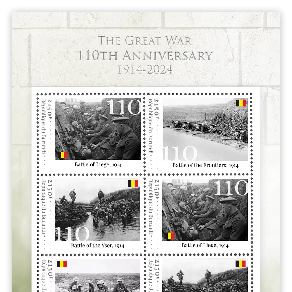 Het Officiële “Brave Little Belgium 1914-2024” Postzegelvel