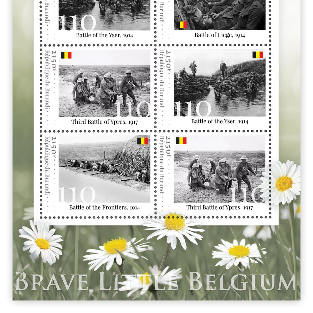 Het Officiële “Brave Little Belgium 1914-2024” Postzegelvel