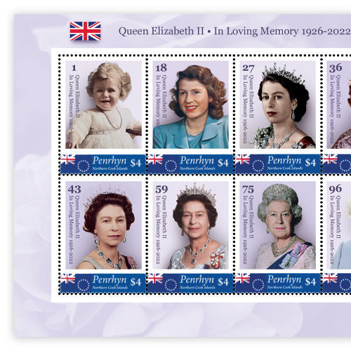 Het beroemde Koningin Elizabeth II van Engeland postzegelvel
