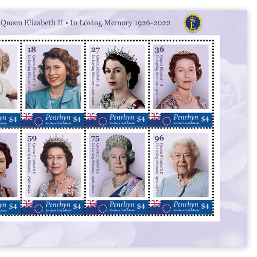 Het beroemde Koningin Elizabeth II van Engeland postzegelvel