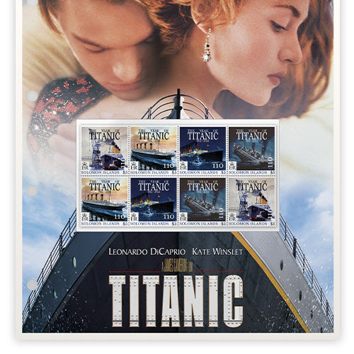 Titanic Het Officiële “Titanic” Postzegelvel t.g.v. het 25-jarig Film Jubileum