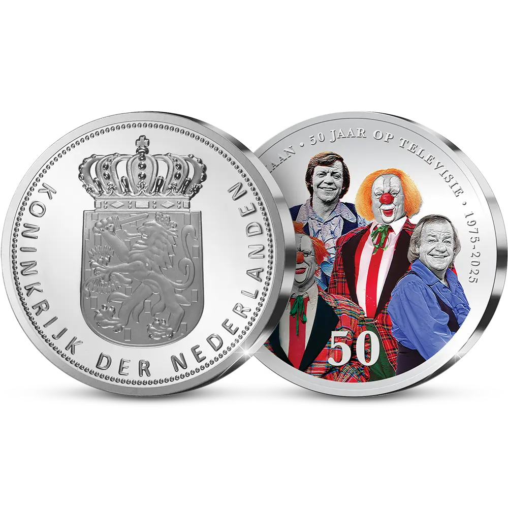 De officiële Herdenkingsuitgifte ‘Gestileerd Dubbelportret Bassie & Adriaan’ - uitgifte nummer 5