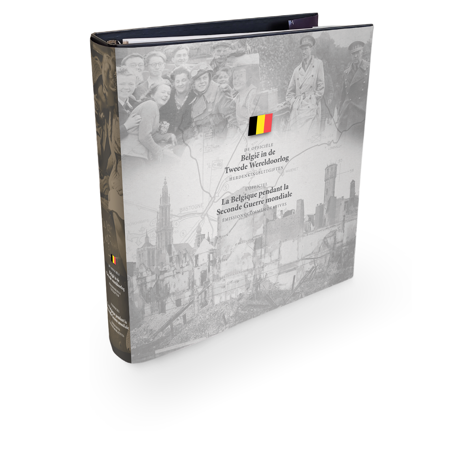 Verzamelalbum “De België in de Tweede Wereldoorlog Herdenkingsuitgiften”