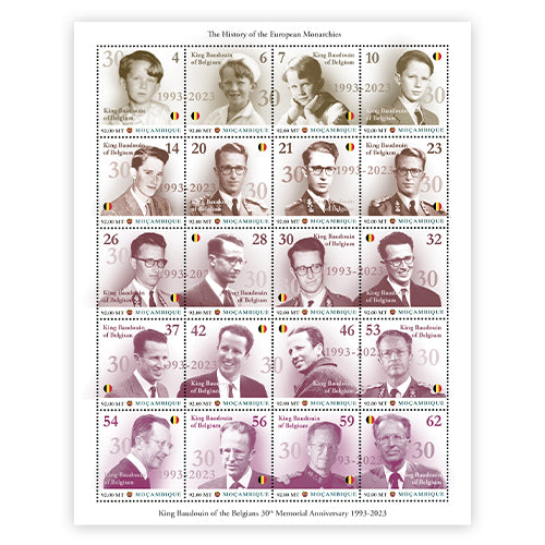 Het Officiële “Koning Boudewijn Levensweg” Postzegelvel