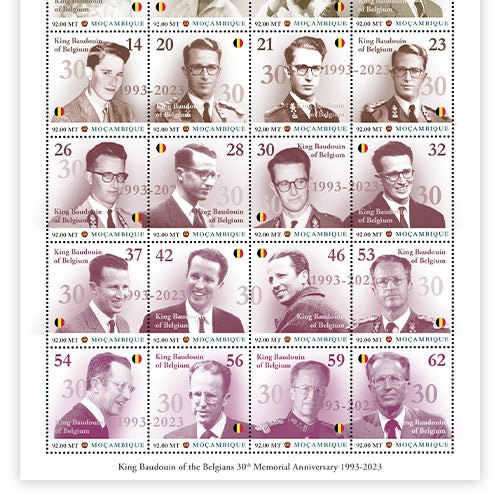 Het Officiële “Koning Boudewijn Levensweg” Postzegelvel