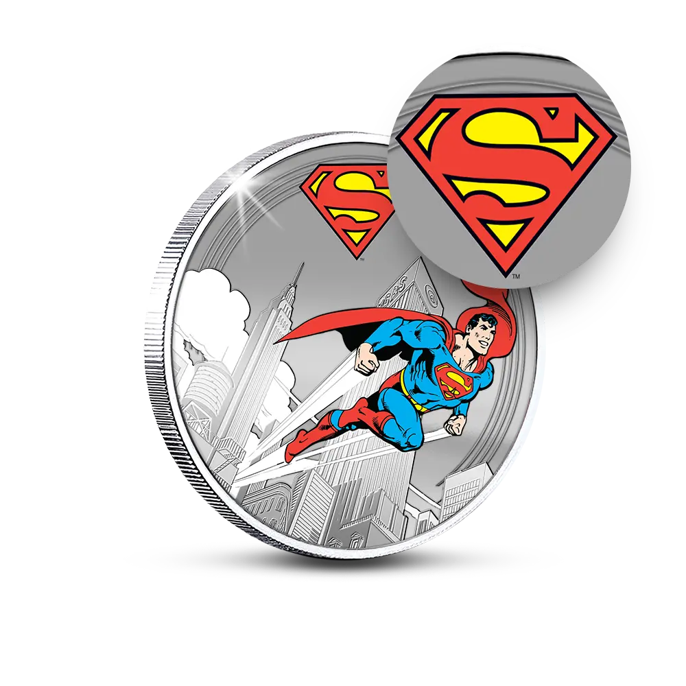 De officiële “SUPERMAN Flying Through The City” Herdenkingsuitgifte