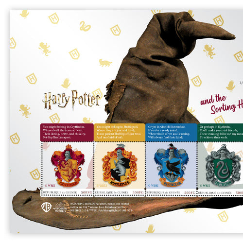 Het Officiële “Harry Potter and the Sorting Hat” Postzegelvel