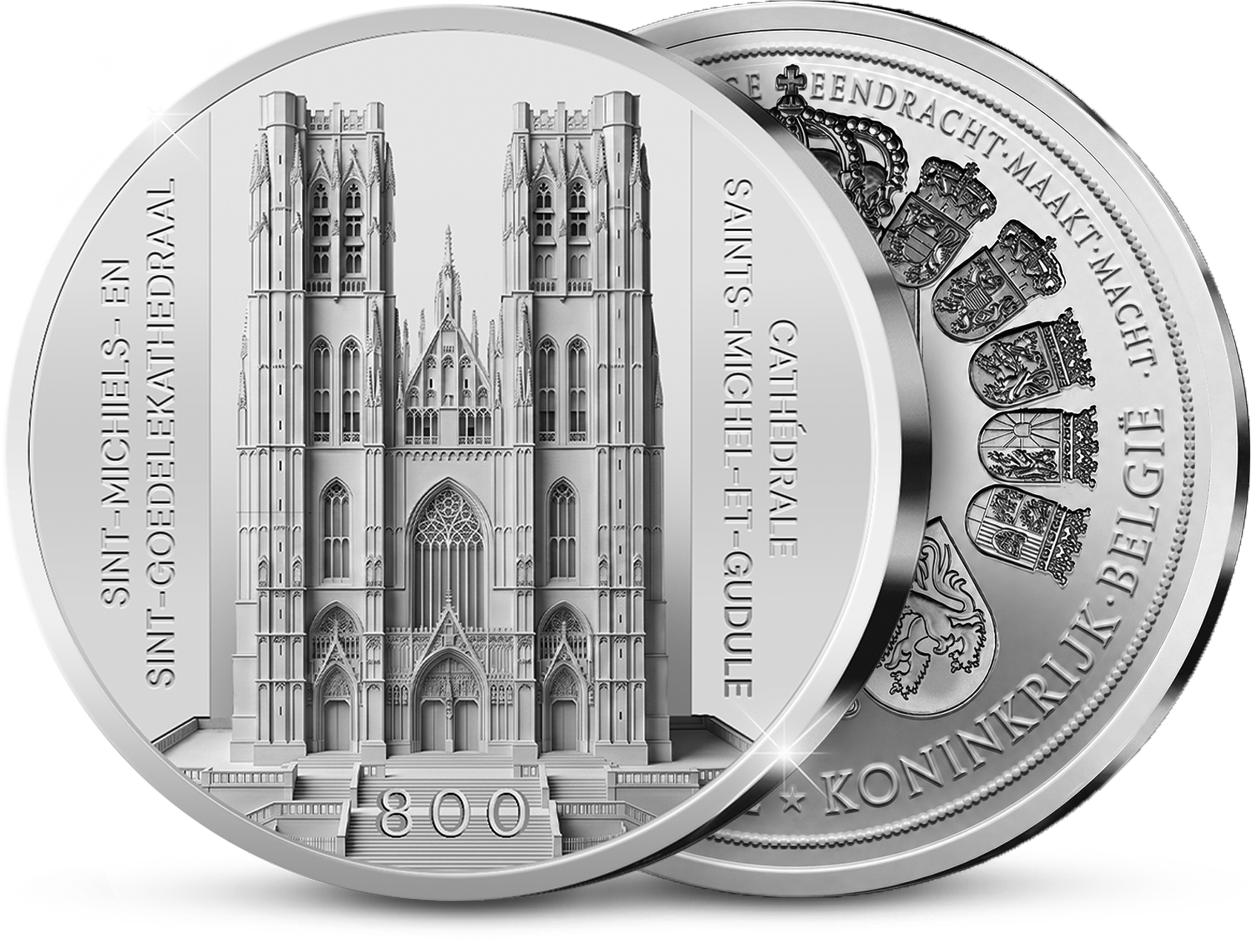 De Belgische Herdenkingsuitgifte "Sint-Michiels- en Sint-Goedelekathedraal 800 jaar"