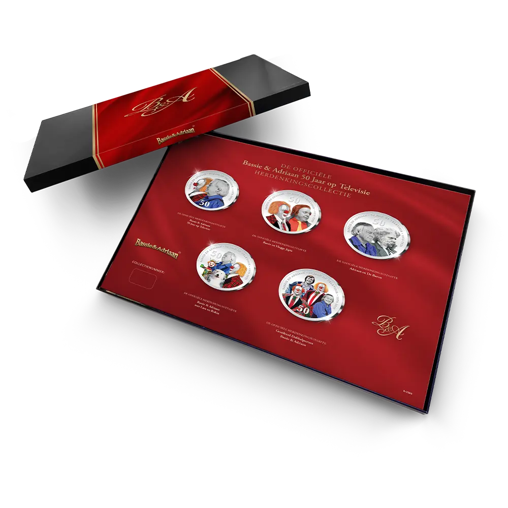 De complete ‘Bassie & Adriaan 50 Jaar Op Televisie’ Herdenkingscollectie