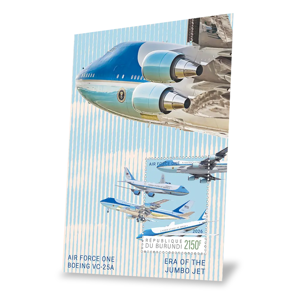 Postzegelset "Air Force One: A Presidential Legend"