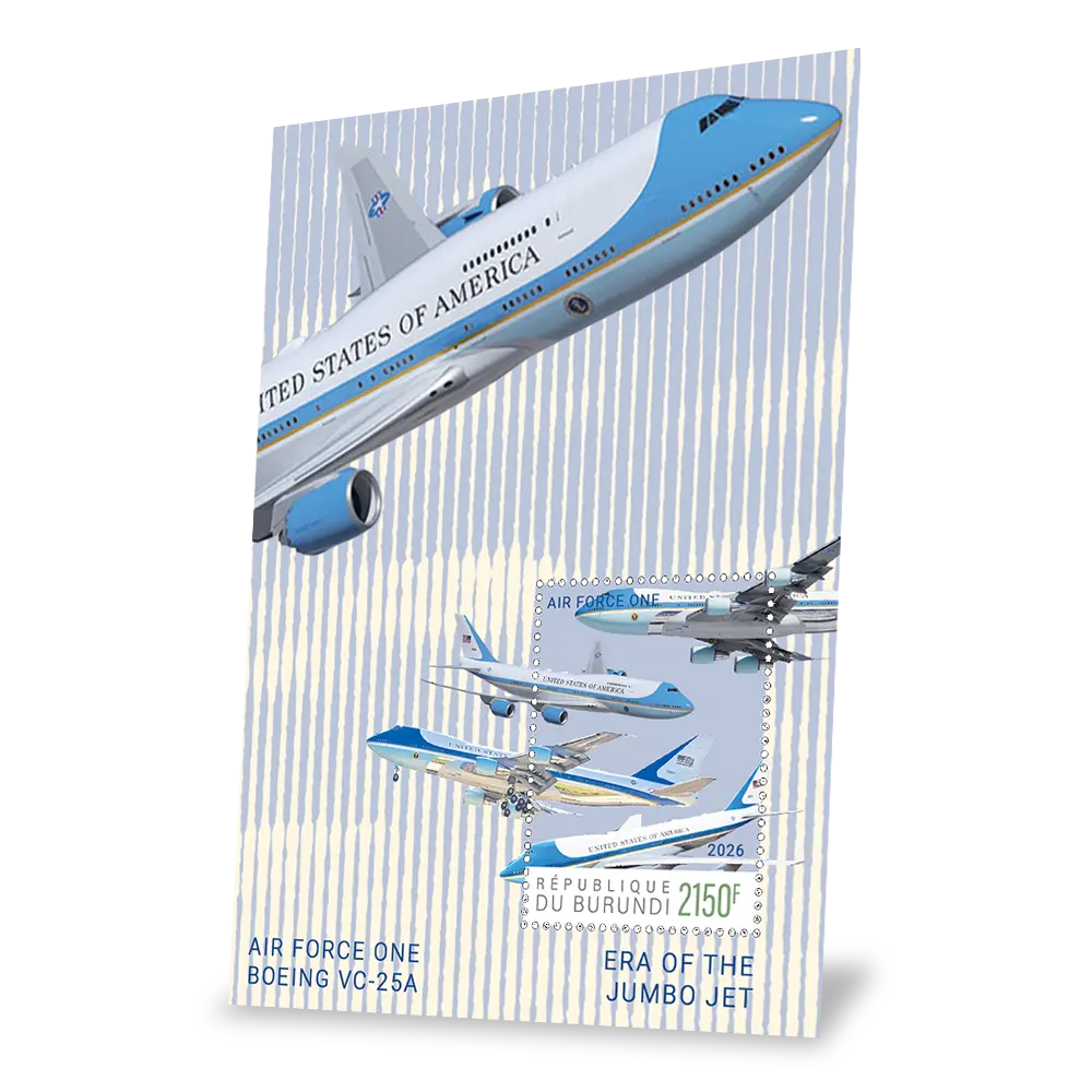 Postzegelset "Air Force One: A Presidential Legend"