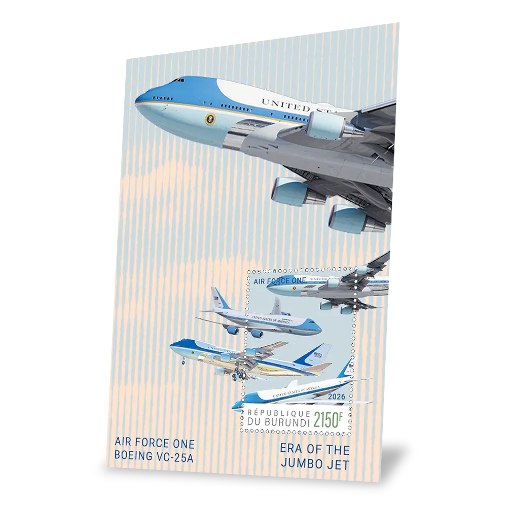 Postzegelset "Air Force One: A Presidential Legend"