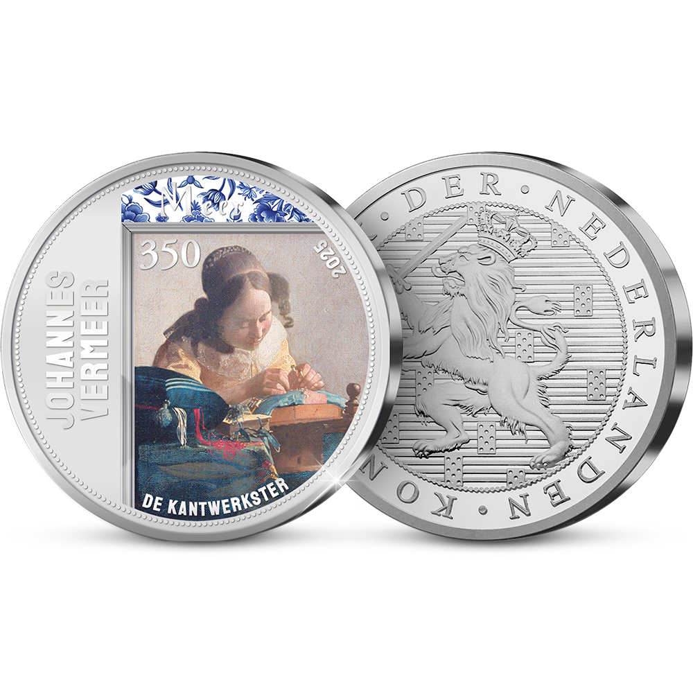 De 350 jaar Johannes Vermeer Herdenkingsuitgifte van Nederland ‘De Kantwerkster’