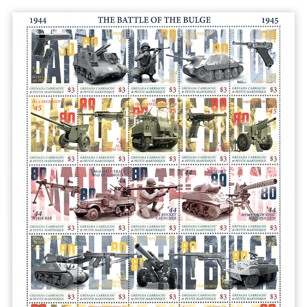 Het Officiële '80 Jaar Slag om de Ardennen' Postzegelvel