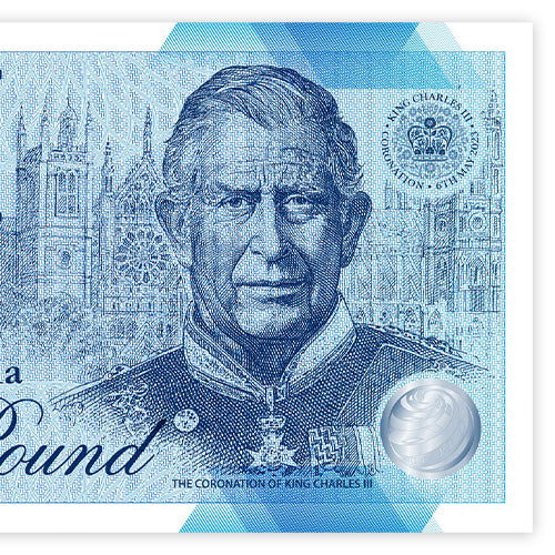 Het Officiële Koning Charles III ‘Britannia Pound’ Bankbiljet 2023 van Engeland