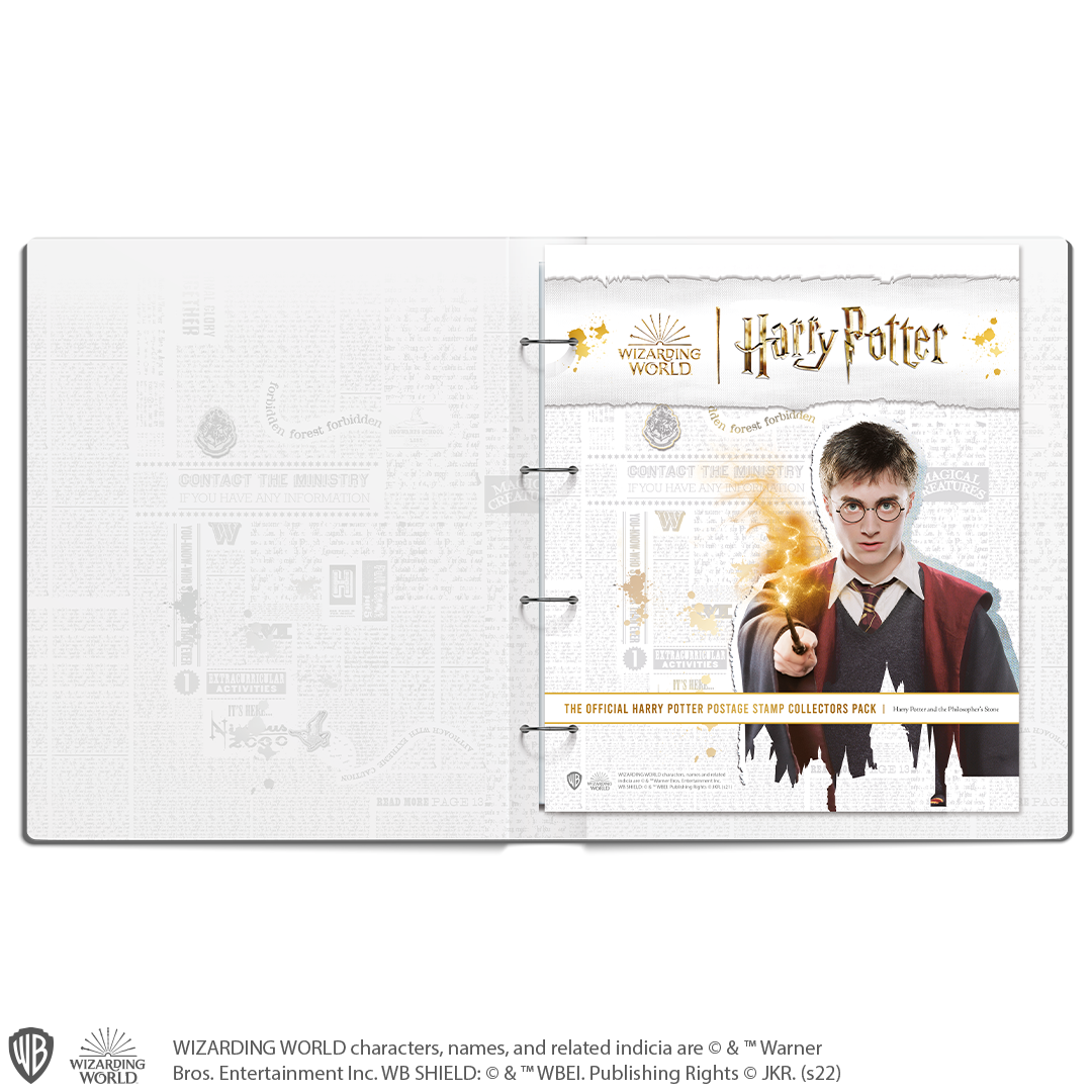 The Complete Official Harry Potter Postage Stamp Collectors Pack “Harry Potter and the Philosopher's Stone"