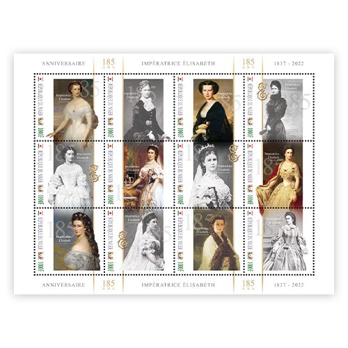 Het Officiële Postzegelvel ‘Keizerin Sissi, 185 jaar in Liefdevolle Herinnering 2022
