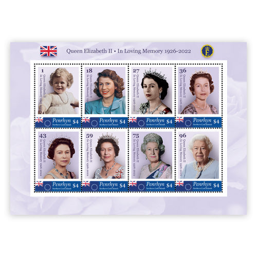 Het Officiële Postzegelvel “In Loving Memory Her Majesty Queen Elizabeth II 1926 - 2022”