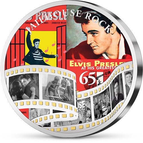 De Verzilverde “Elvis Presley Jailhouse Rock 65th Anniversary Commemorative Coin” van Amerika - Edel Collecties