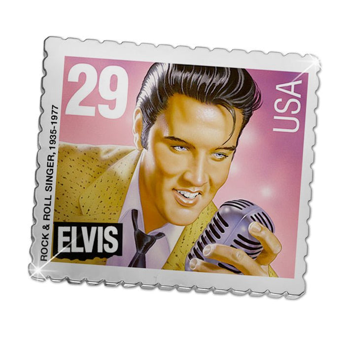 The Official Silver Pated “Elvis Legend 1993” USA Postage Stamp - Edel Collecties